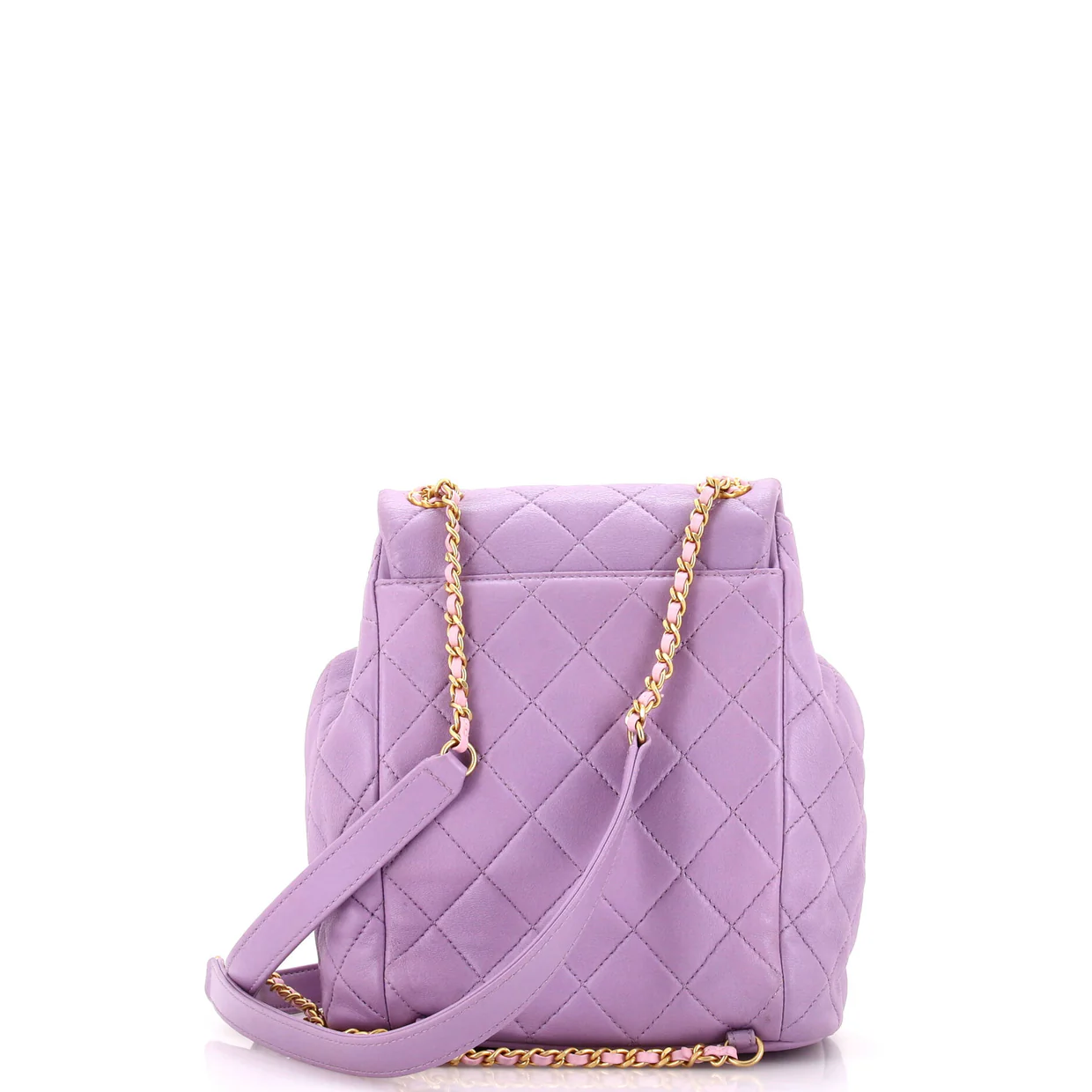 Chain Infinity Drawstring Backpack Quilted Lambskin Small - Deep Luxury