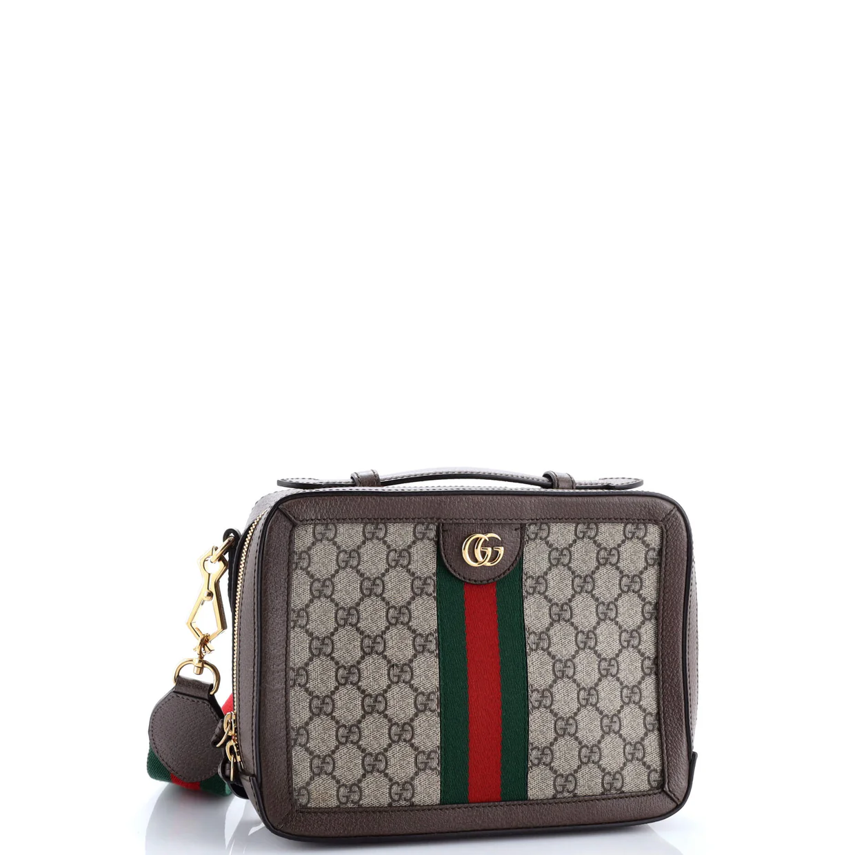 Ophidia Zip Around Camera Bag GG Coated Canvas Small - Deep Luxury