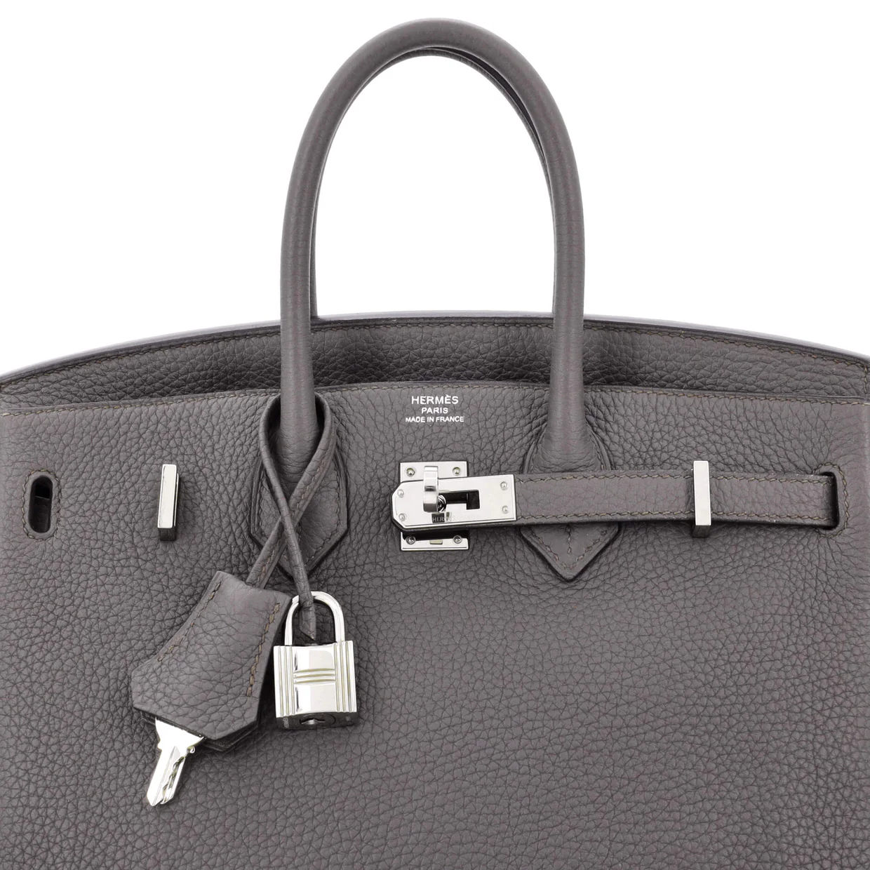 Birkin Handbag Grey Togo with Palladium Hardware 25 - Deep Luxury