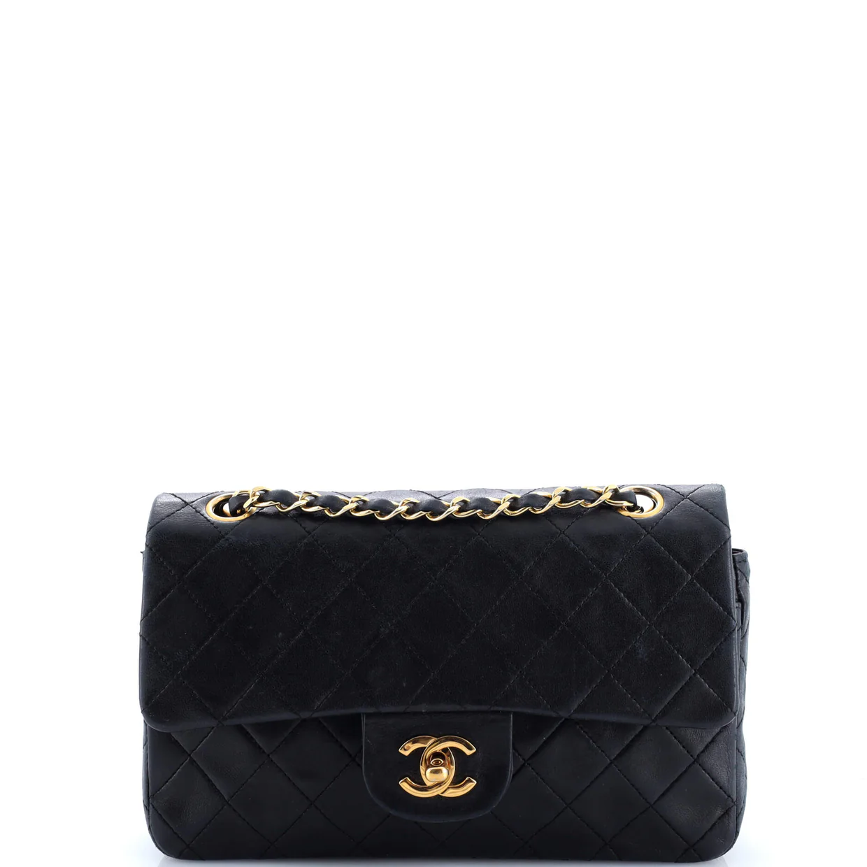 Vintage Classic Double Flap Bag Quilted Lambskin Small - Deep Luxury