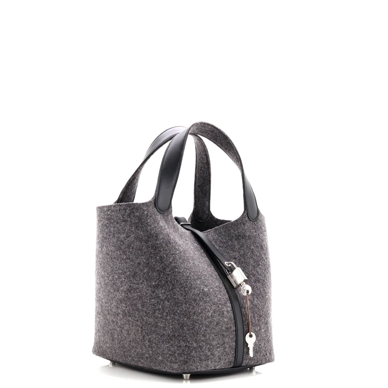 Picotin Lock Bag Felt with Leather MM - Deep Luxury