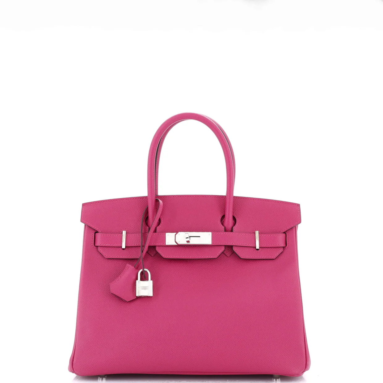 Birkin Handbag Rose Pourpre Epsom with Palladium Hardware 30 - Deep Luxury