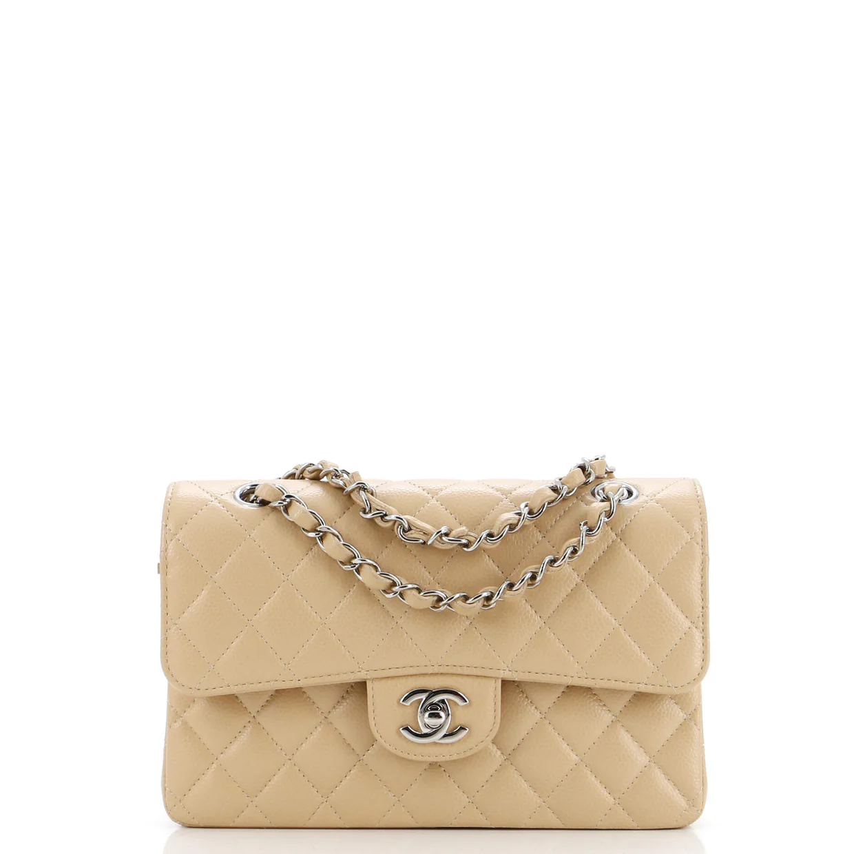 Classic Double Flap Bag Quilted Caviar Small - Deep Luxury