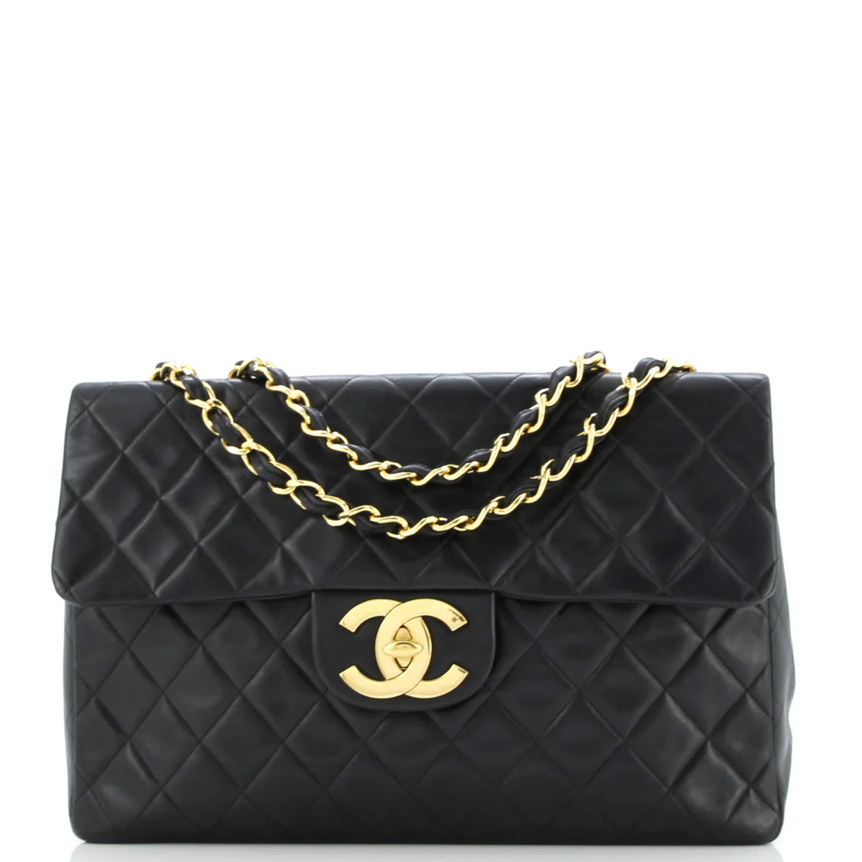 Vintage Classic Single Flap Bag Quilted Lambskin Maxi - Deep Luxury