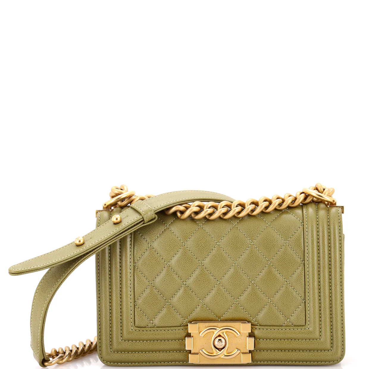 Boy Flap Bag Quilted Caviar Small - Deep Luxury