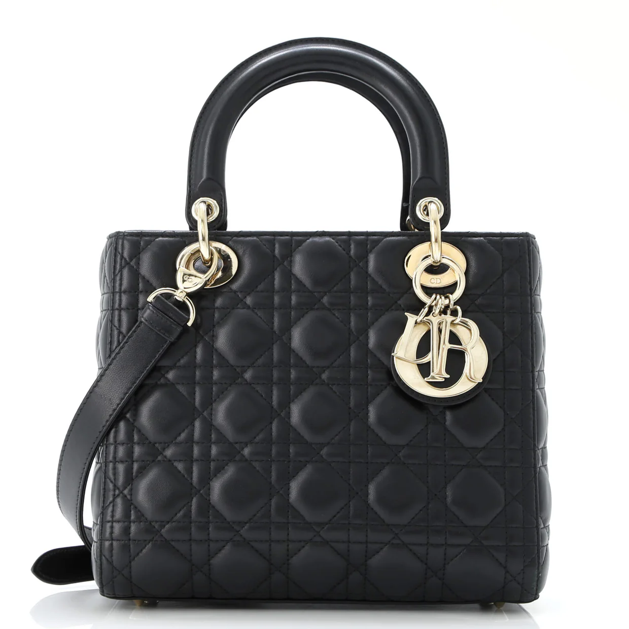 Lady Dior NM Bag Cannage Quilt Lambskin Medium - Deep Luxury