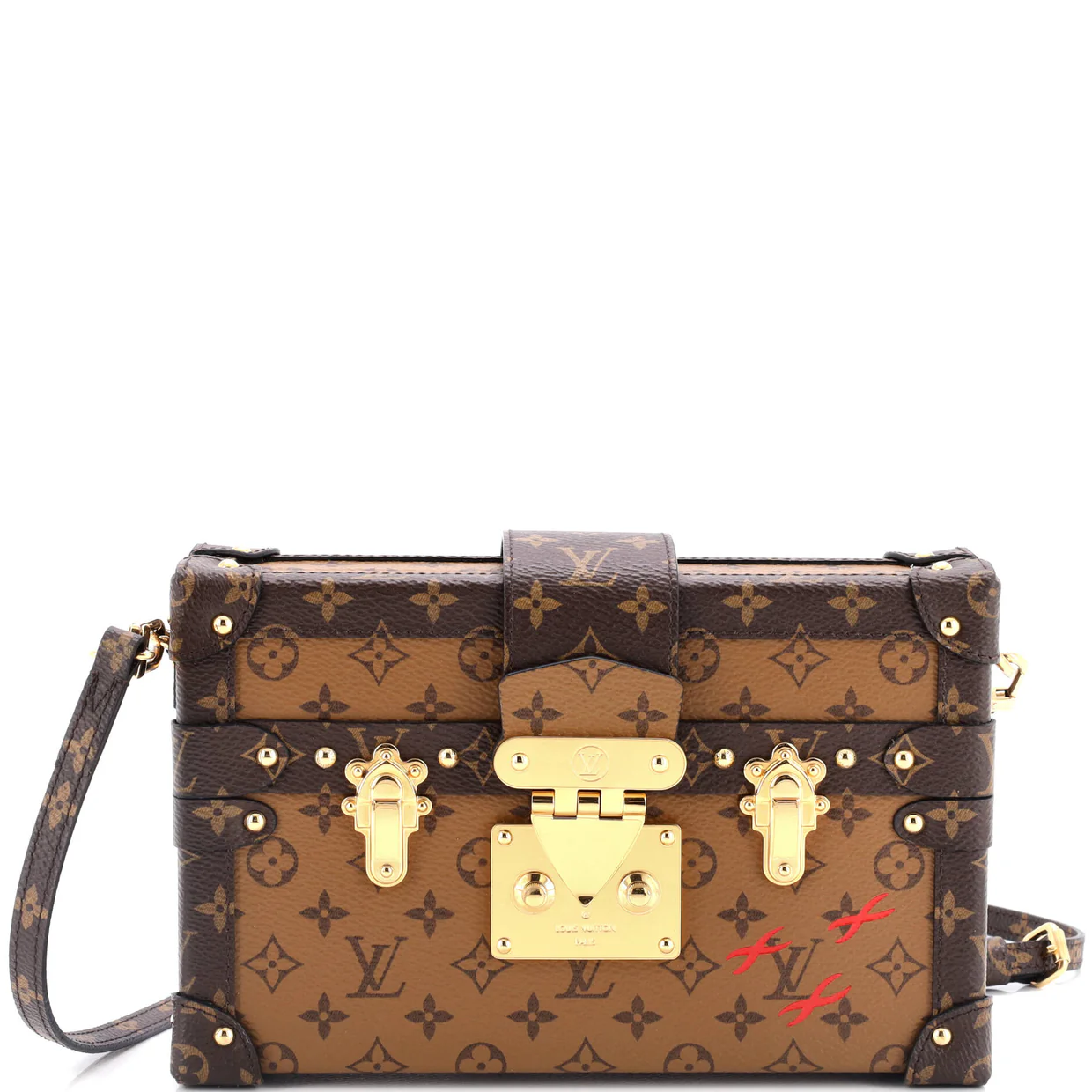 Petite Malle Handbag Reverse Monogram Canvas - Deep Luxury