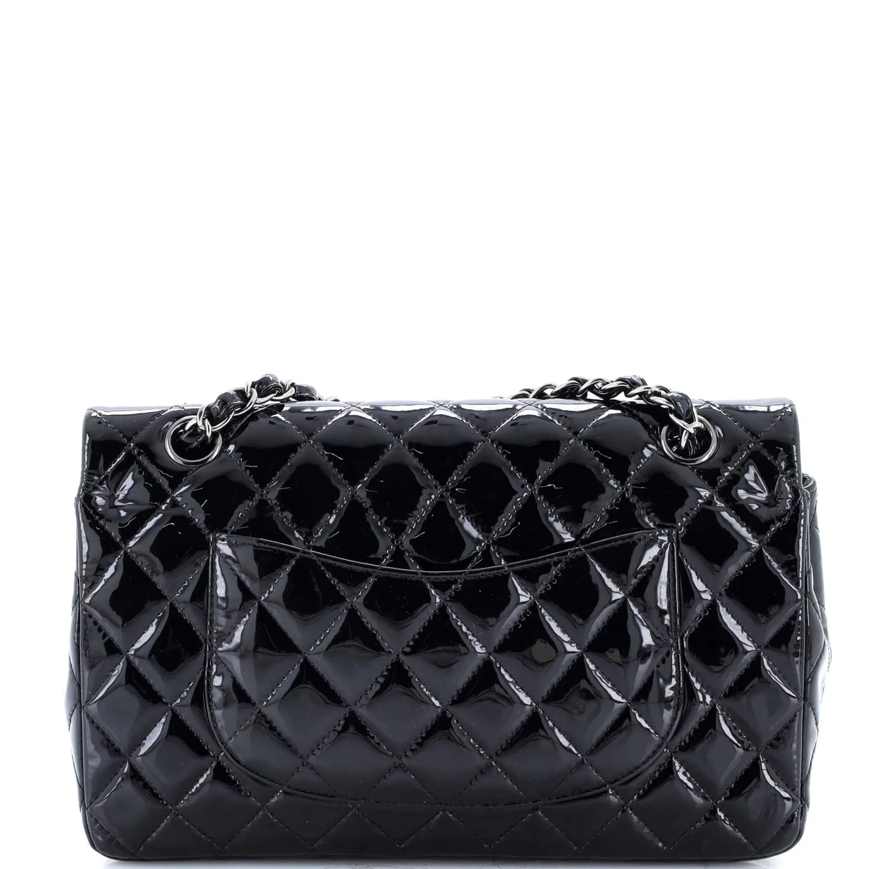 Classic Double Flap Bag Quilted Patent Medium - Deep Luxury
