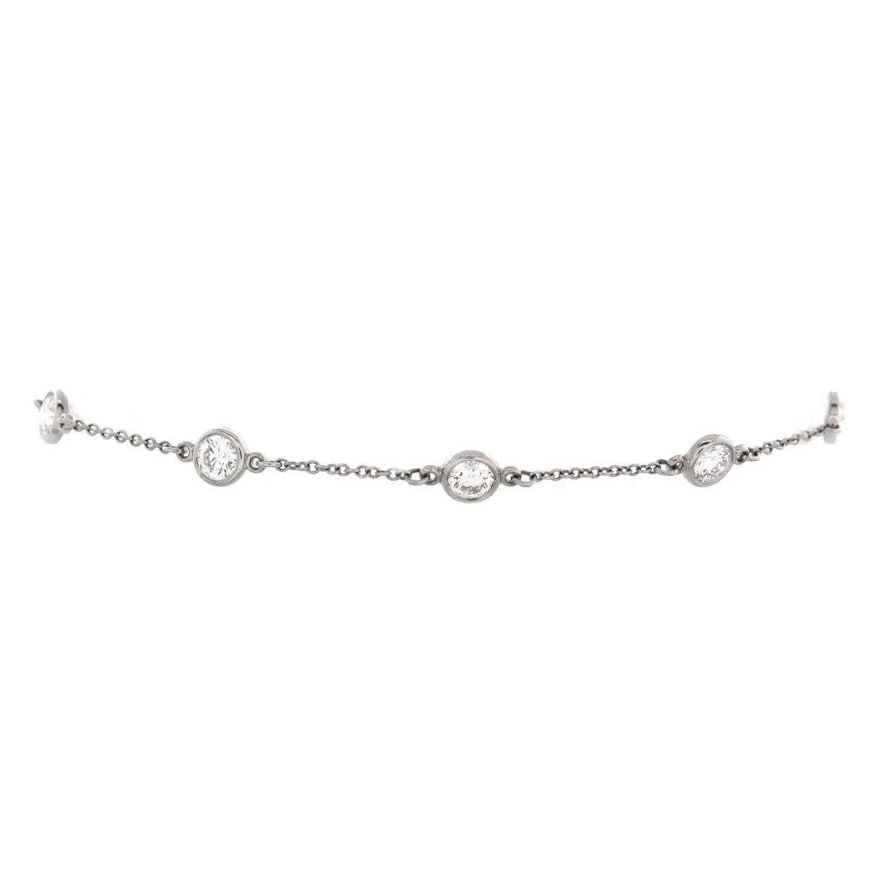 Elsa Peretti Diamonds by the Yard 7 Stone Bracelet Platinum with Diamonds - Deep Luxury