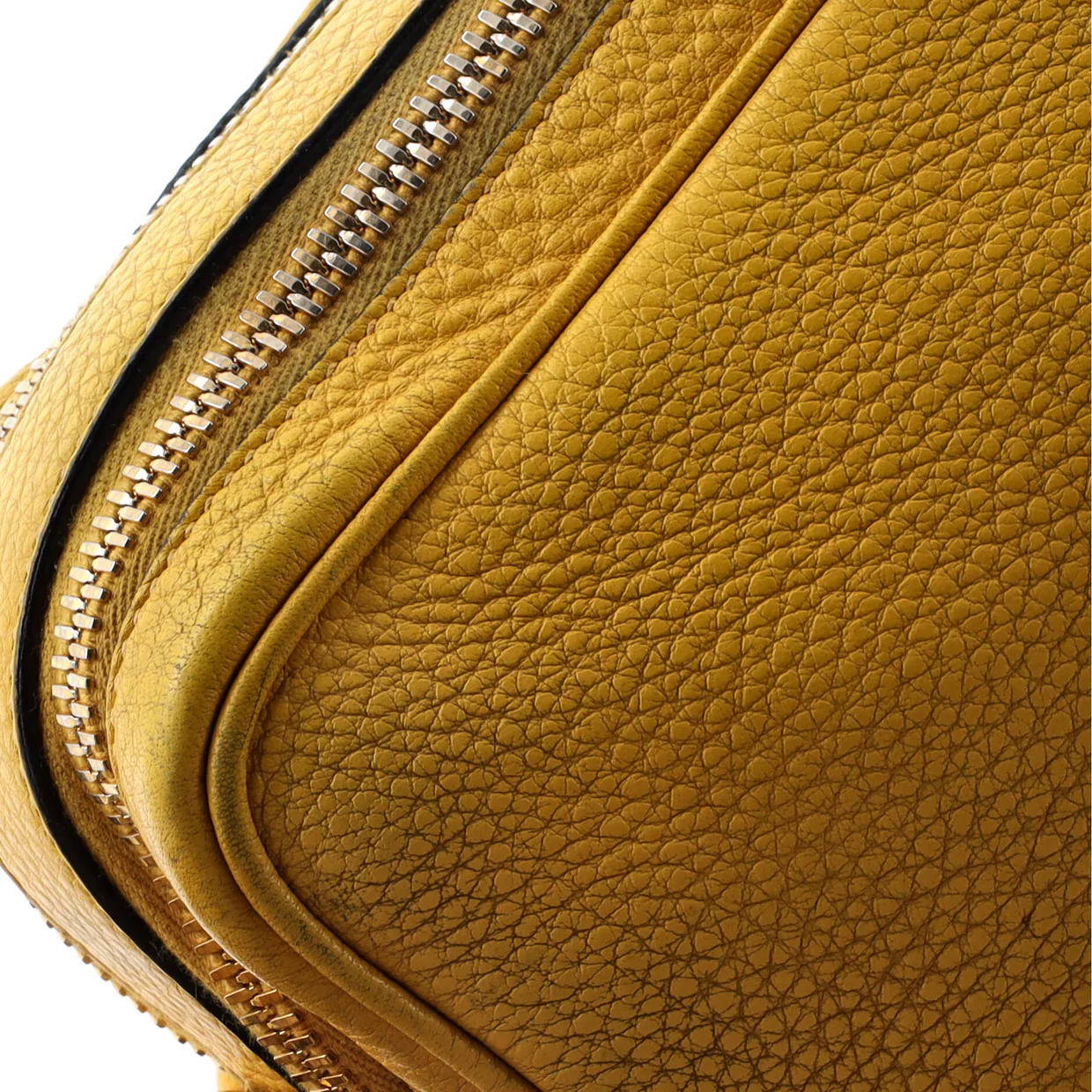 Double Zip Camera Bag Vitello Daino - Deep Luxury