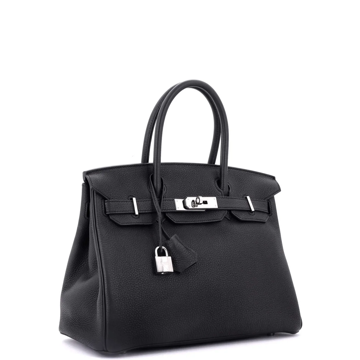 Birkin Handbag Noir Togo with Palladium Hardware 30 - Deep Luxury