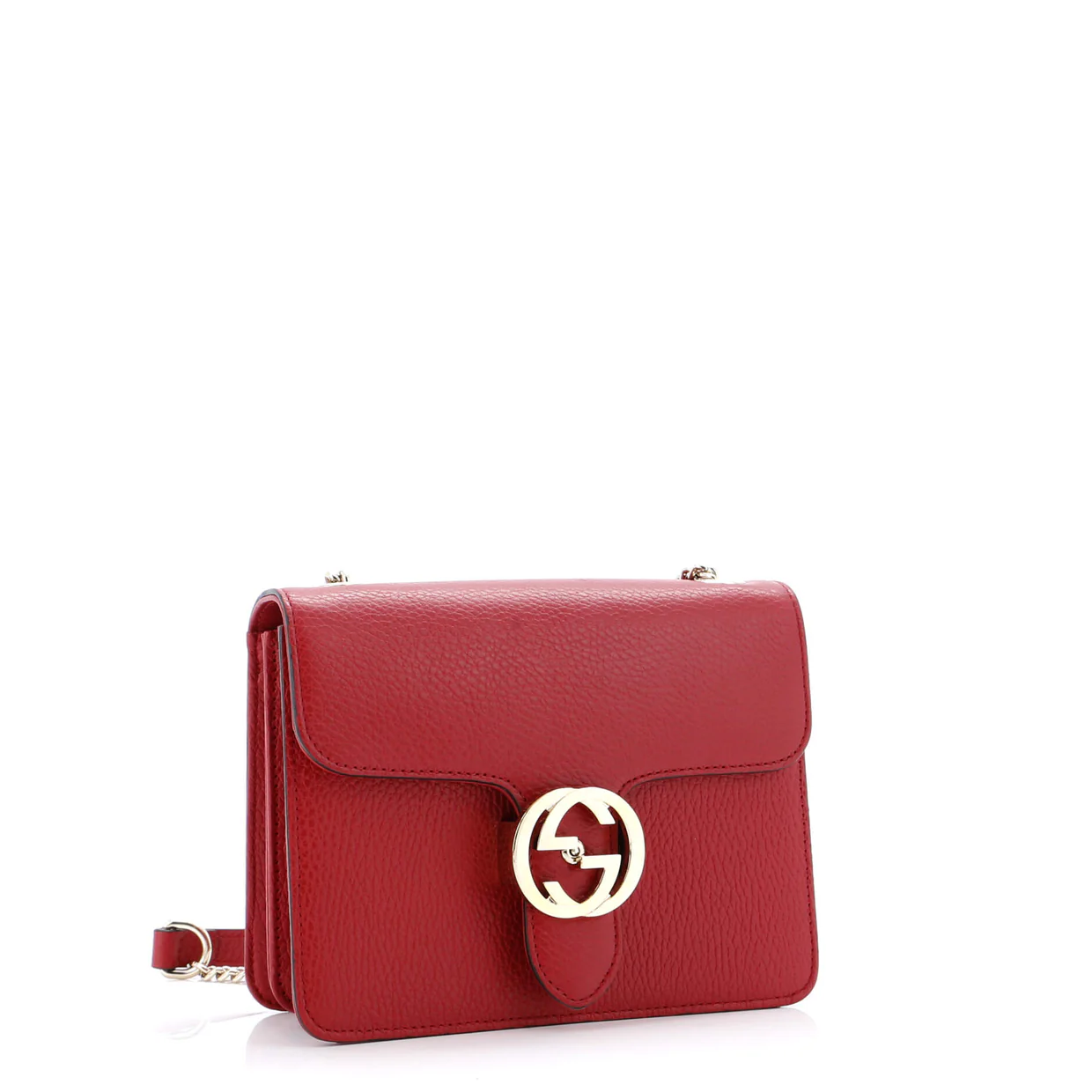 Interlocking Shoulder Bag Leather Small - Deep Luxury