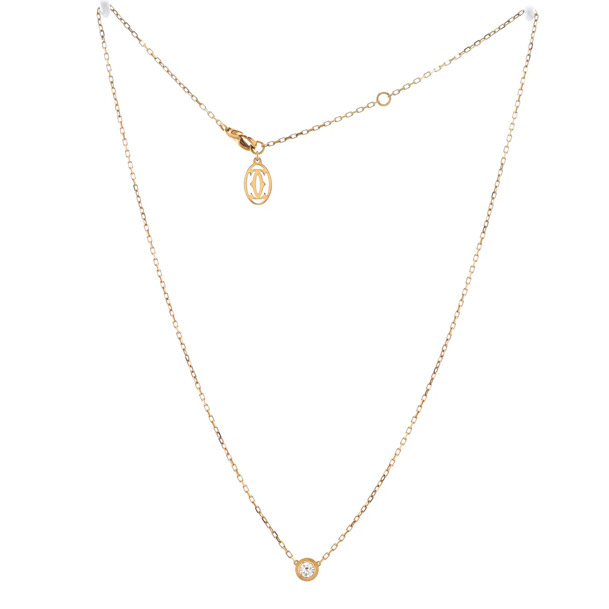 Cartier D'Amour Pendant Necklace 18K Rose Gold with Diamond Large - Deep Luxury