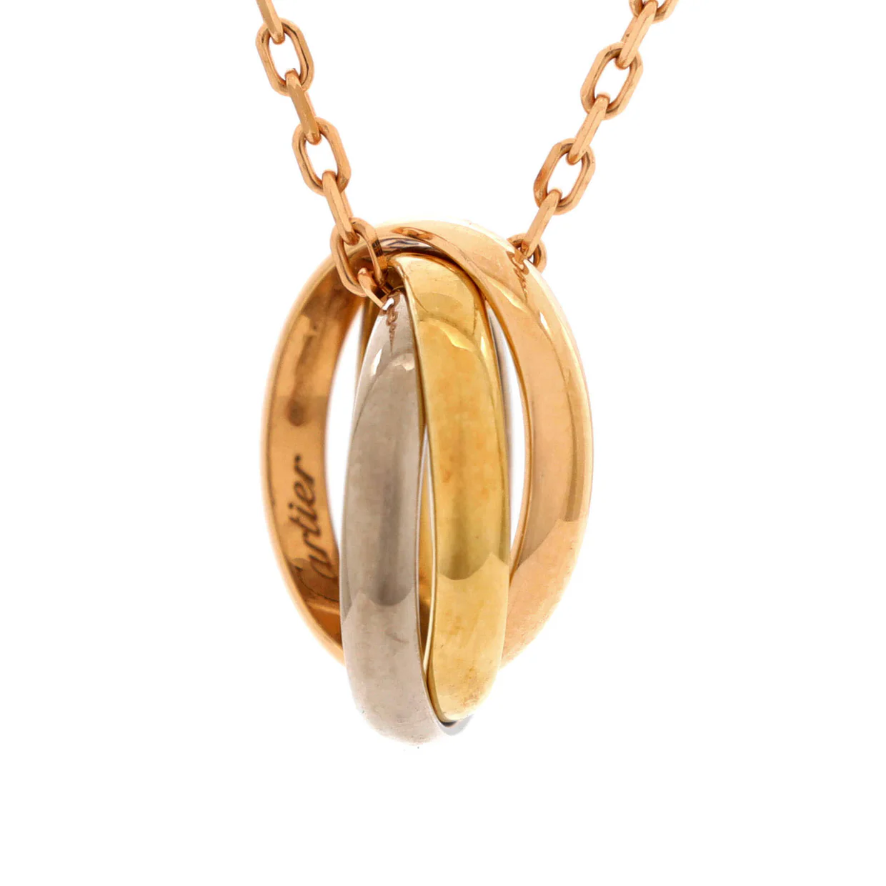 Baby Trinity Pendant Necklace 18K Tricolor Gold - Deep Luxury