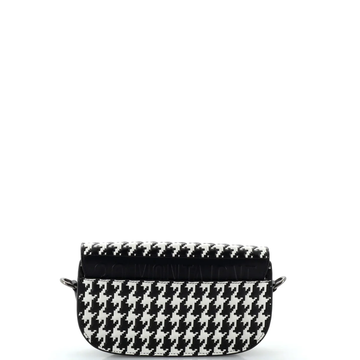 Bobby Flap Bag Houndstooth Embossed Calfskin East West - Deep Luxury