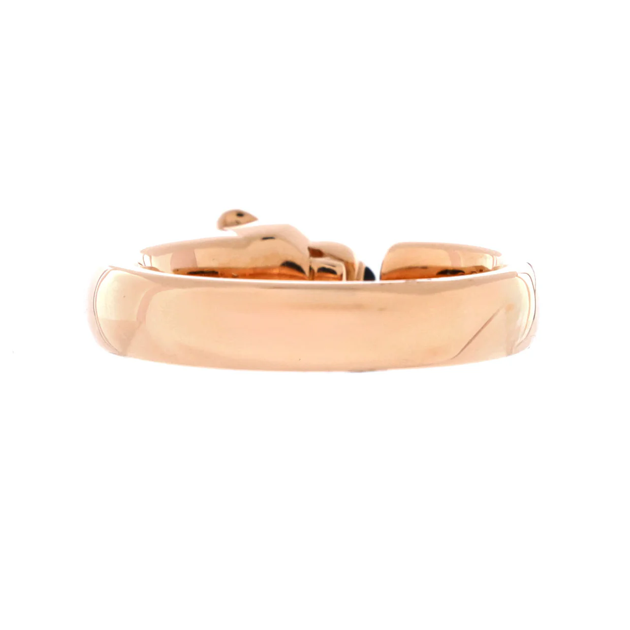Panthere de Cartier Band Ring 18K Rose Gold with Onyx and Tsavorite 7mm - Deep Luxury