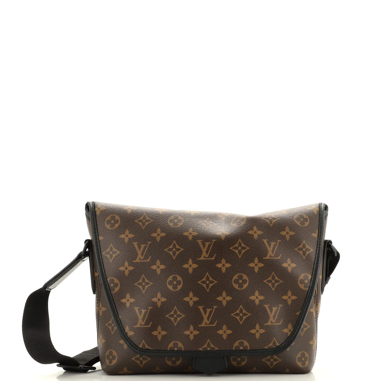 Magnetic Messenger Bag Macassar Monogram Canvas - Deep Luxury