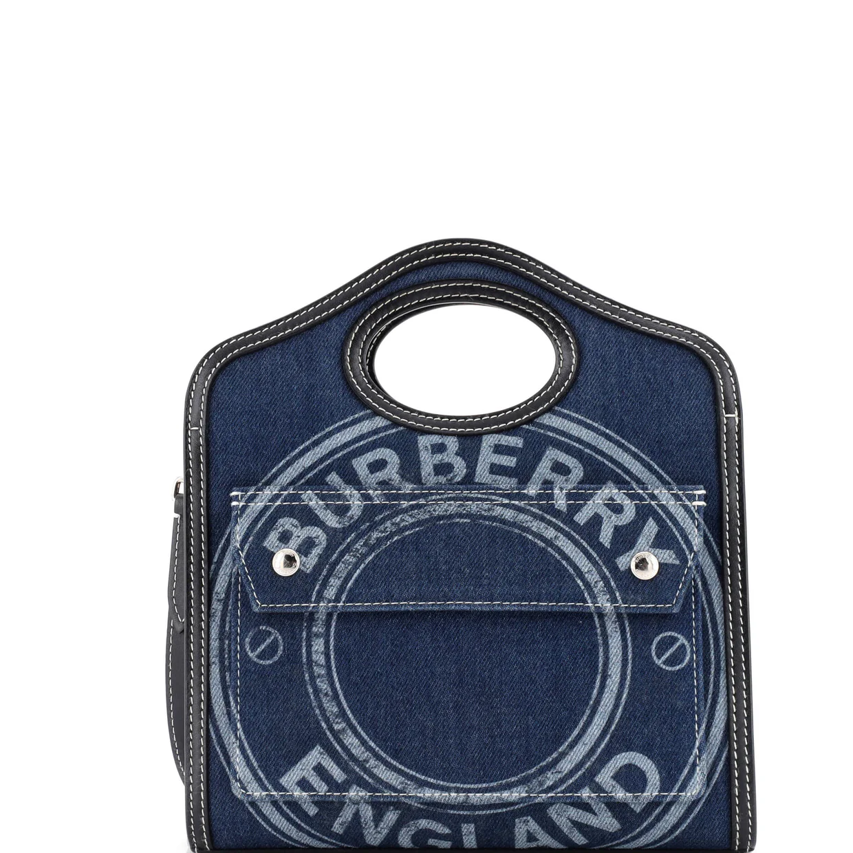 Logo Pocket Tote Denim Mini - Deep Luxury