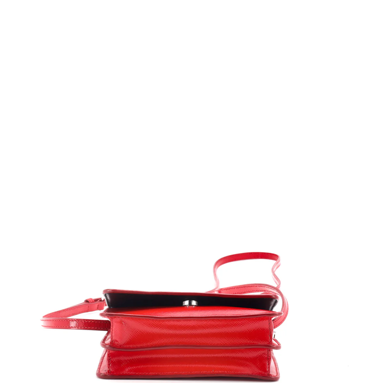 Wallet on Strap Vernice Saffiano Leather Small - Deep Luxury