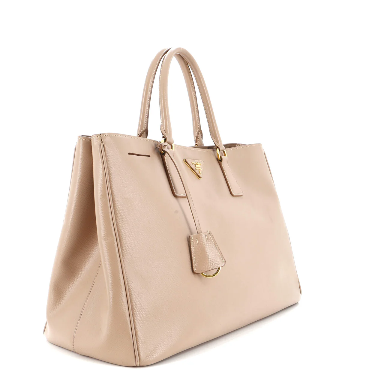 Double Zip Lux Tote Saffiano Leather Large - Deep Luxury