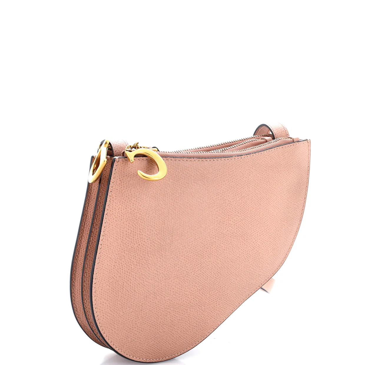 Saddle Triple Zip Crossbody Pouch Leather - Deep Luxury
