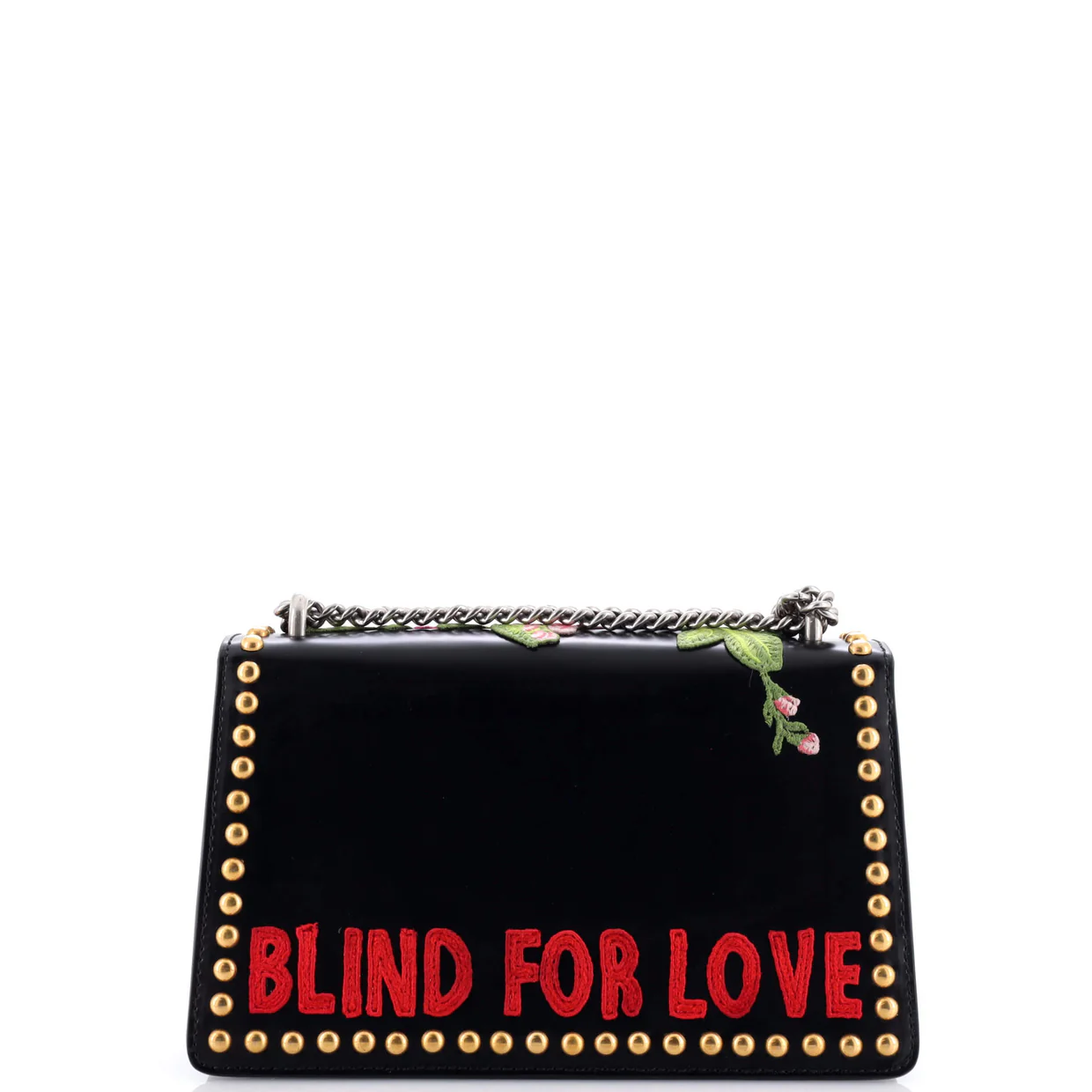 Dionysus Bag Embroidered Studded Leather Small - Deep Luxury