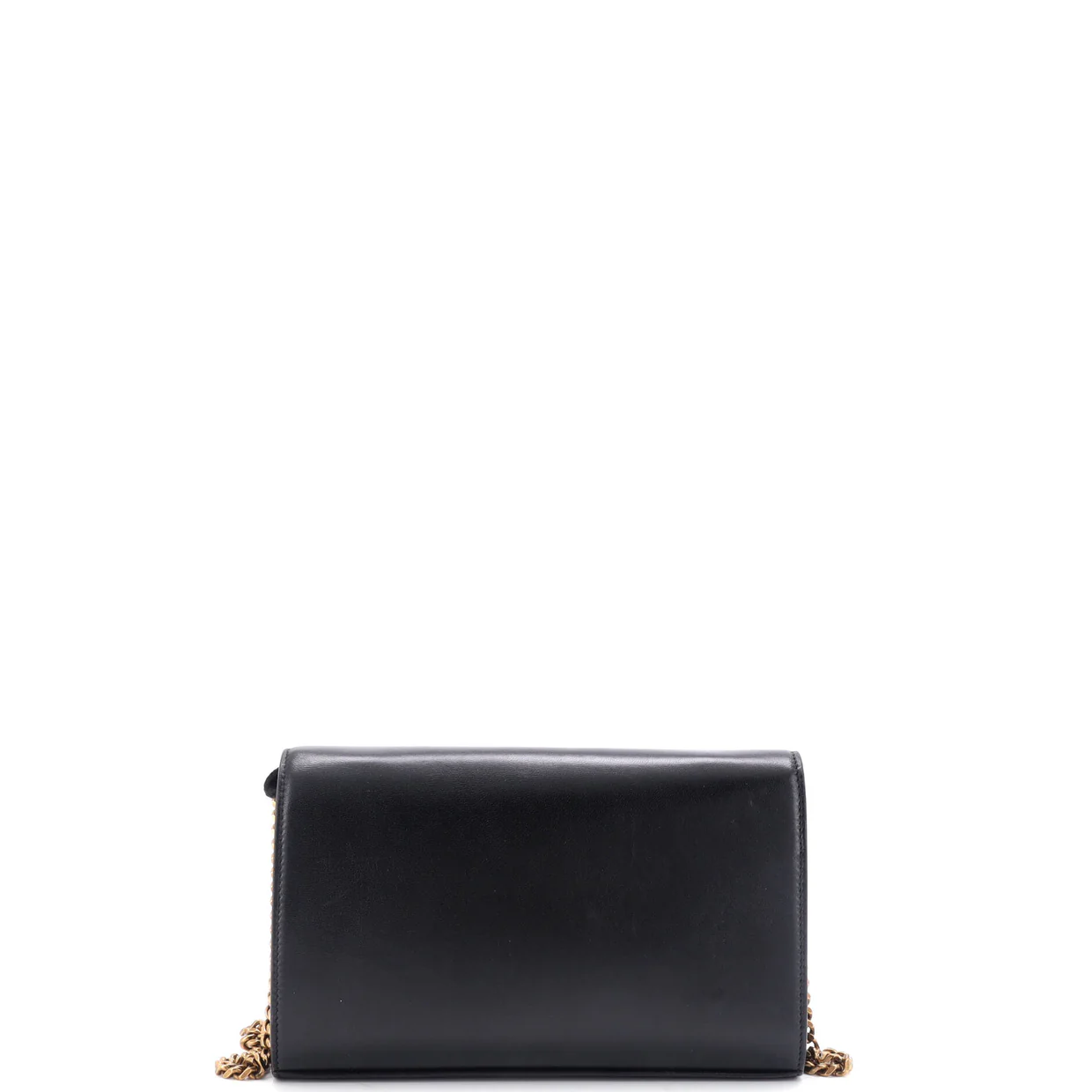 Classic Monogram Wallet on Chain Leather - Deep Luxury
