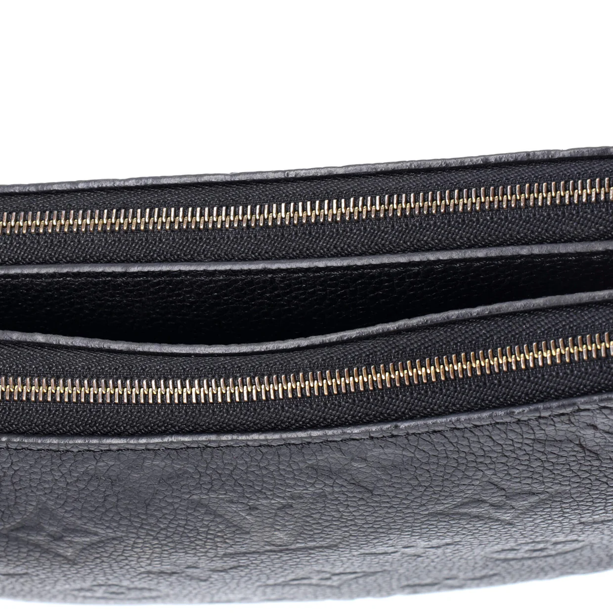 Double Zip Pochette Monogram Empreinte Leather - Deep Luxury