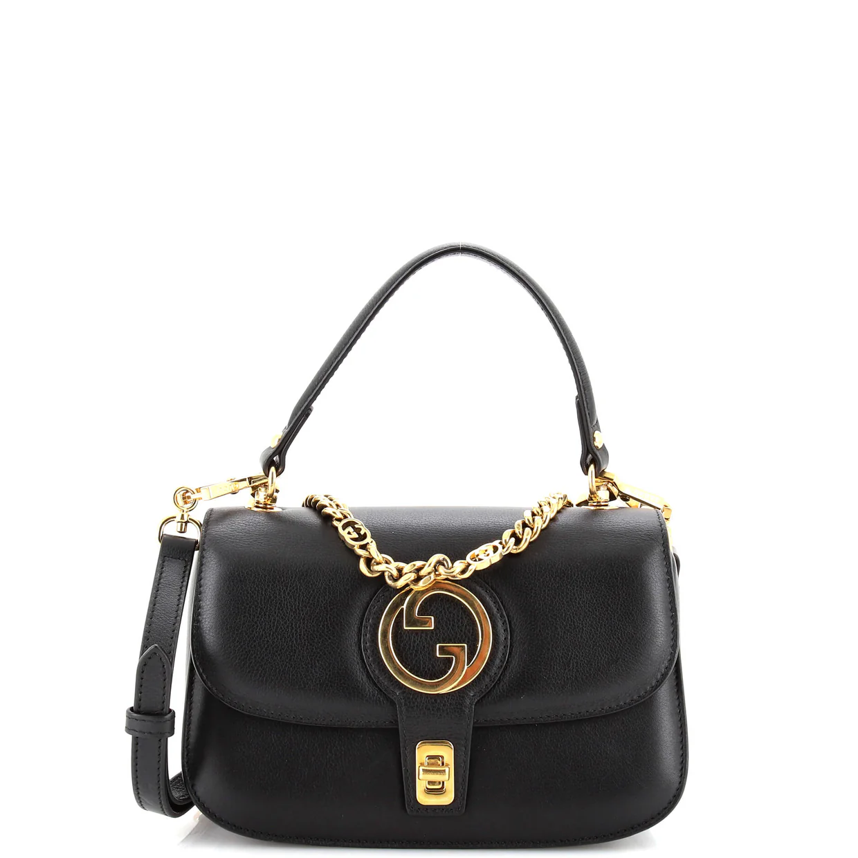 Blondie NM Chain Top Handle Bag Leather Small - Deep Luxury