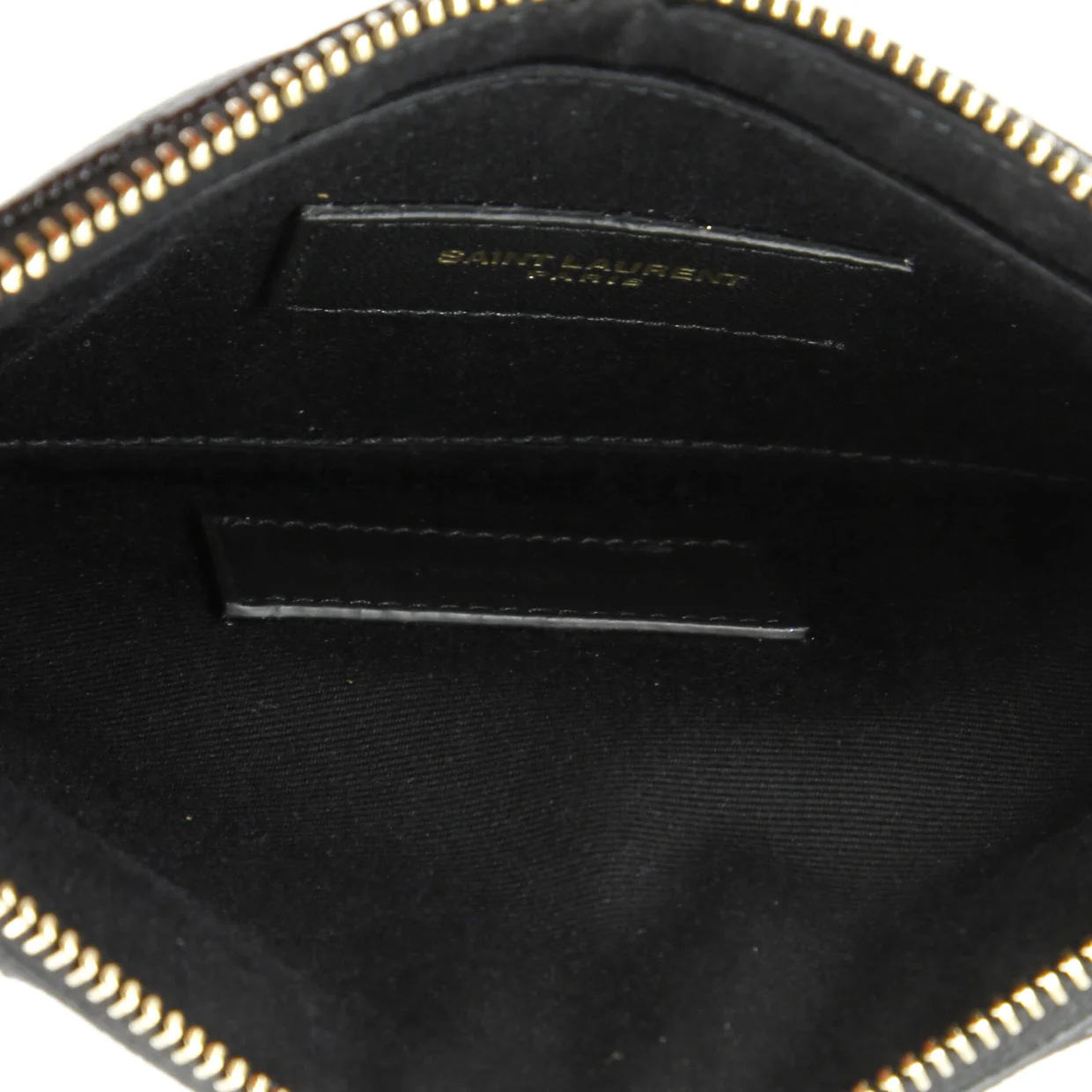 Classic Monogram Zip Bill Pouch Matelasse Chevron Leather Medium - Deep Luxury
