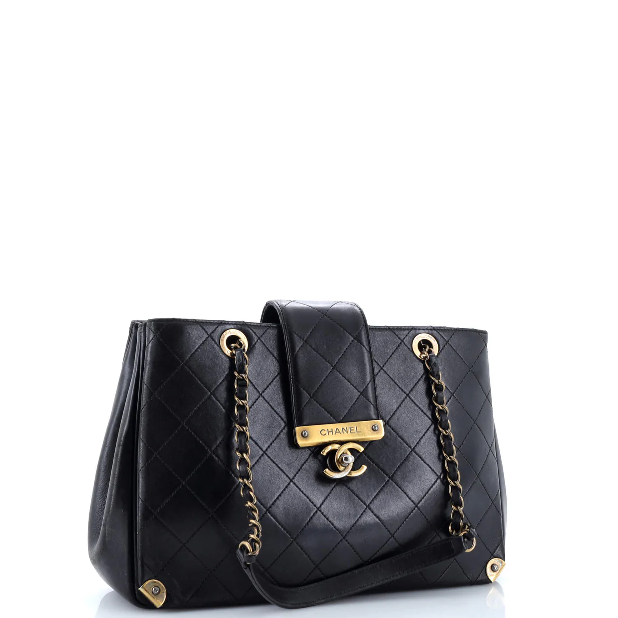Around The Corner Shopping Tote Quilted Lambskin Medium - Deep Luxury