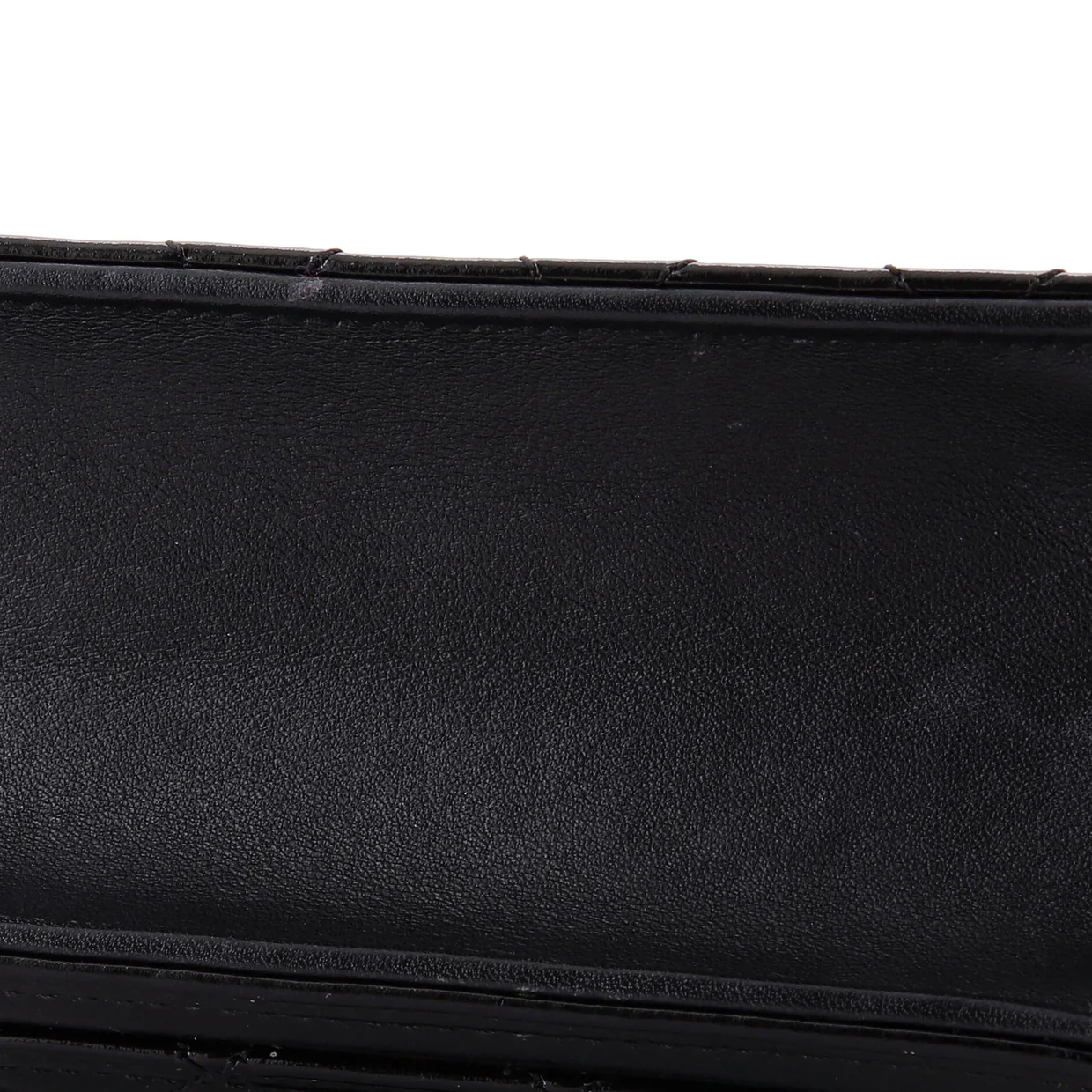 So Black Double You CC Flap Bag Quilted Shiny Crumpled Calfskin Mini - Deep Luxury