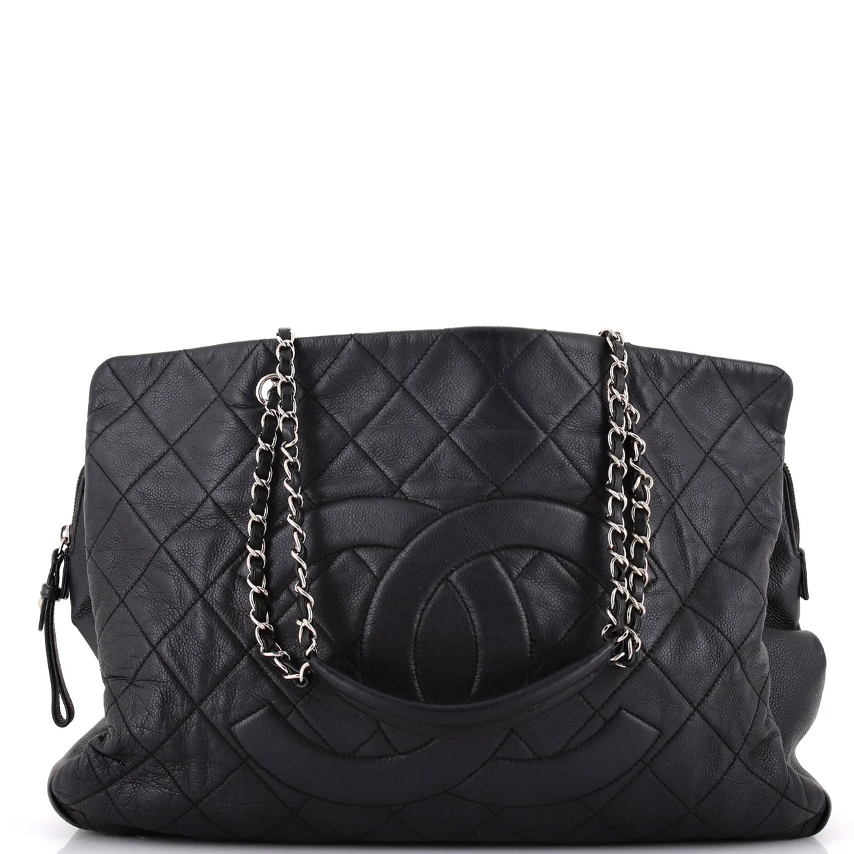 Timeless Classic Shopping Tote Quilted Caviar XL - Deep Luxury