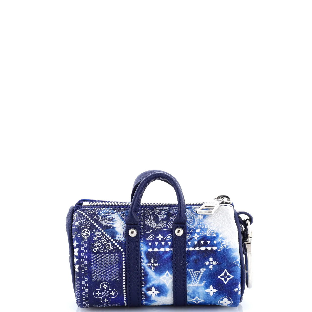 Mini Keepall Bag Charm And Key Holder Limited Edition Monogram Bandana Leather - Deep Luxury