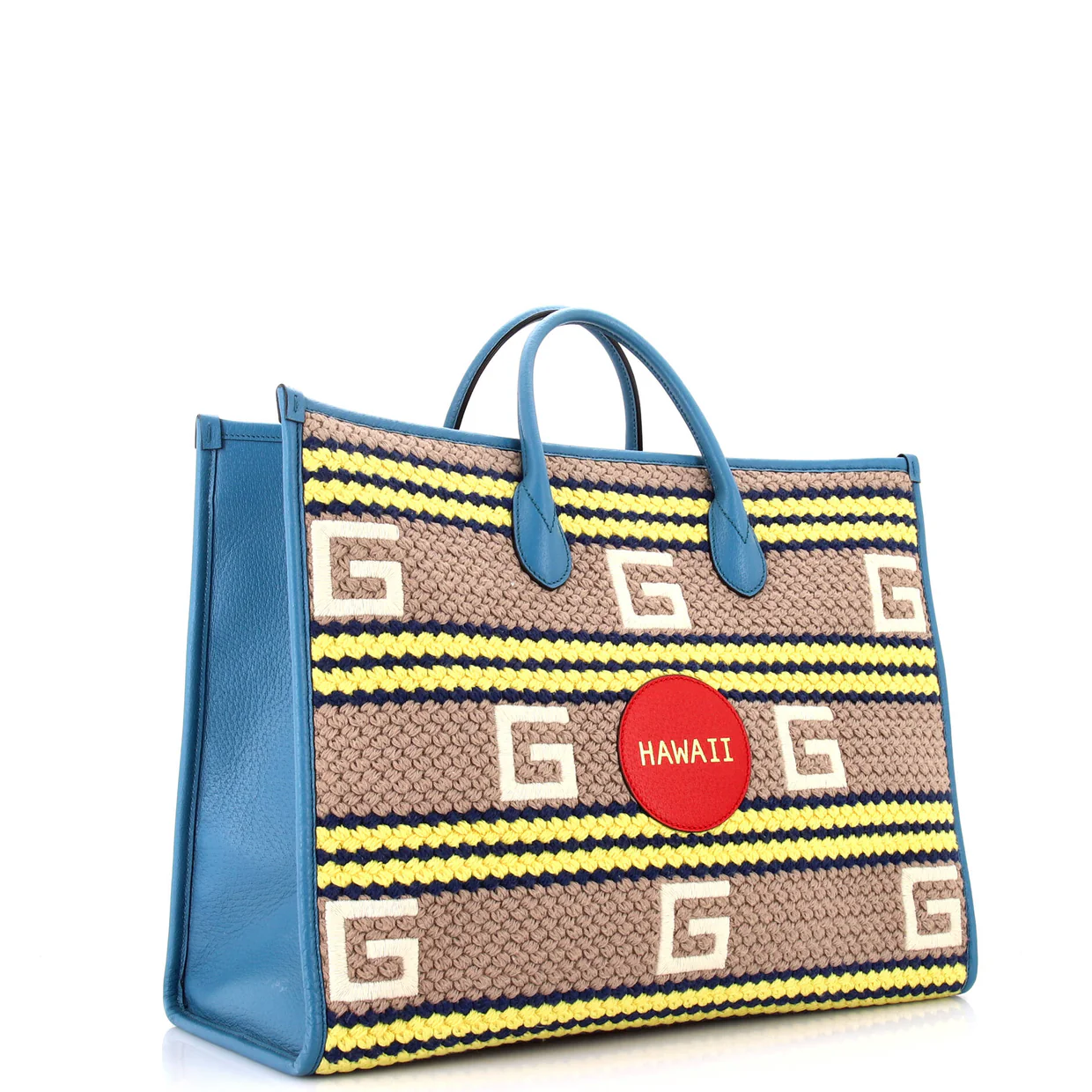 Getaways Convertible Open Tote Embroidered Woven Fabric Large - Deep Luxury