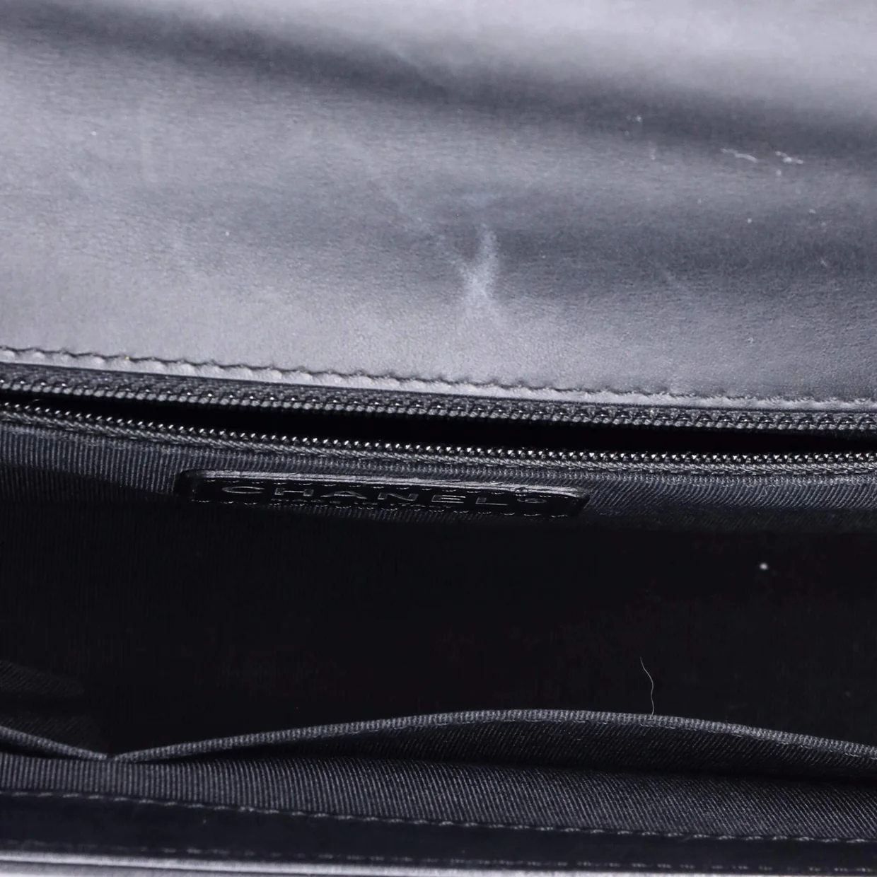 Boy Flap Bag Chevron Patent New Medium - Deep Luxury