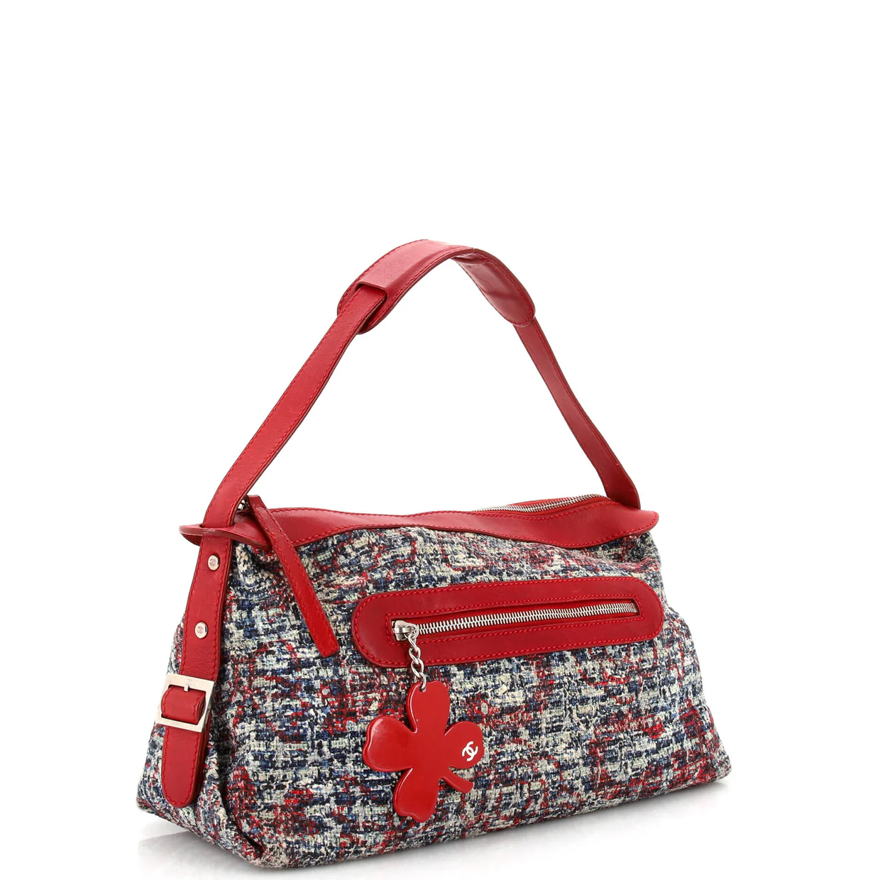 Vintage Clover Shoulder Bag Tweed Medium - Deep Luxury