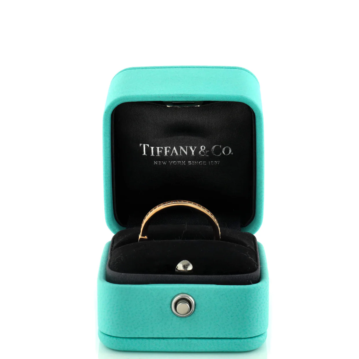 Lock Ring 18K Rose Gold with Diamonds - Deep Luxury