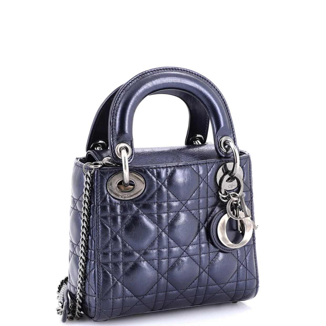 Lady Dior Chain Bag Cannage Quilt Lambskin Mini - Deep Luxury