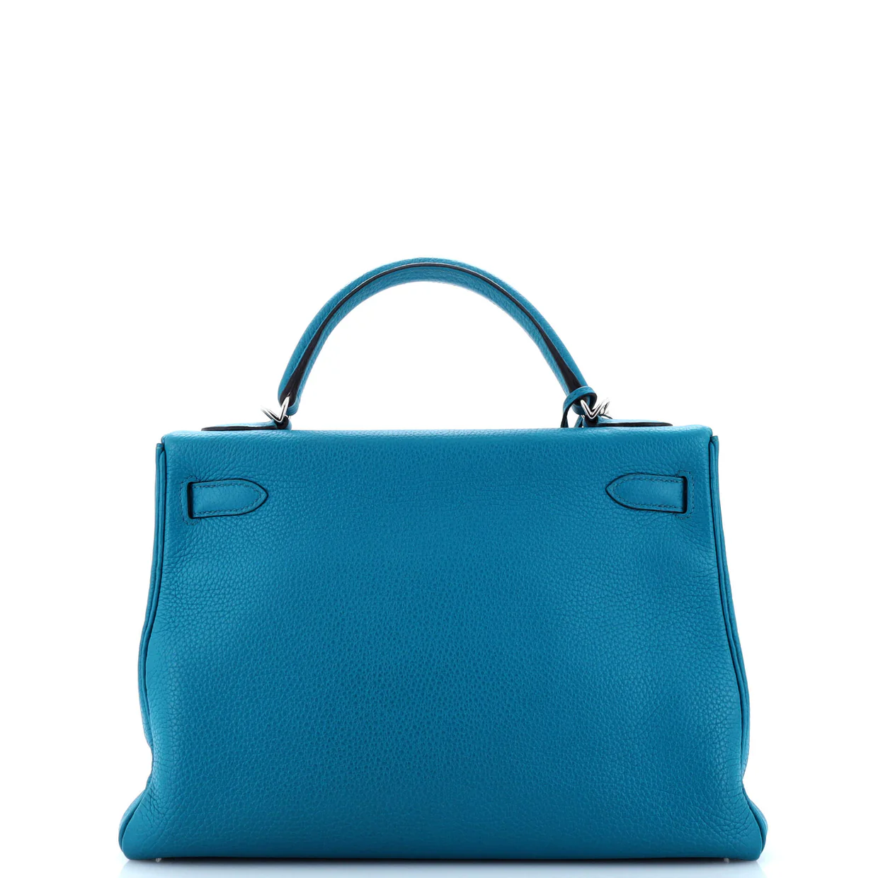 Kelly Handbag Bleu Izmir Togo with Palladium Hardware 32 - Deep Luxury