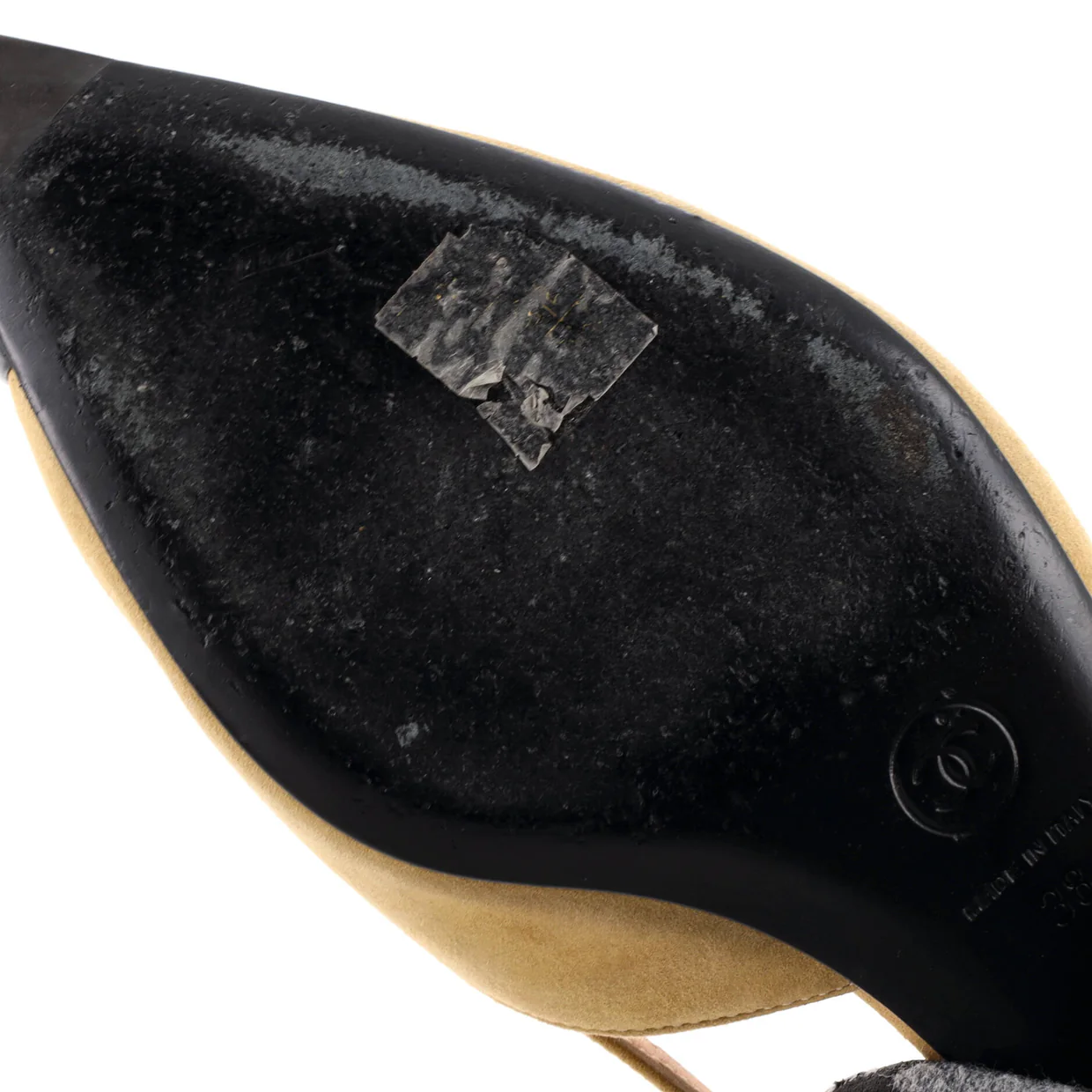 Women’s Pointed Cap Toe Slingback Kitten Heels Suede with Patent - Deep Luxury