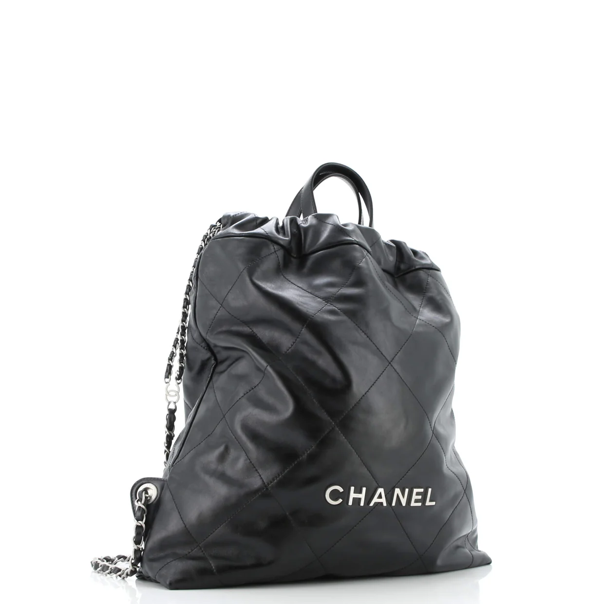 22 Chain Backpack Quilted Calfskin Large - Deep Luxury