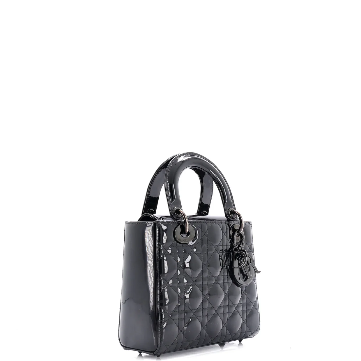 Lady Dior Bag Cannage Quilt Patent Small - Deep Luxury