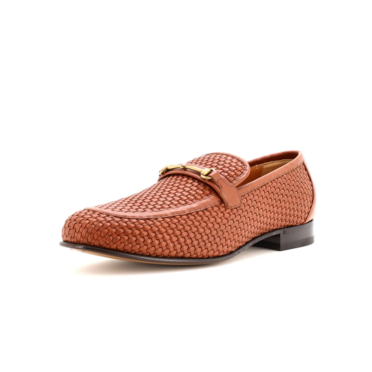 Men's Horsebit Loafers Woven Leather - Deep Luxury