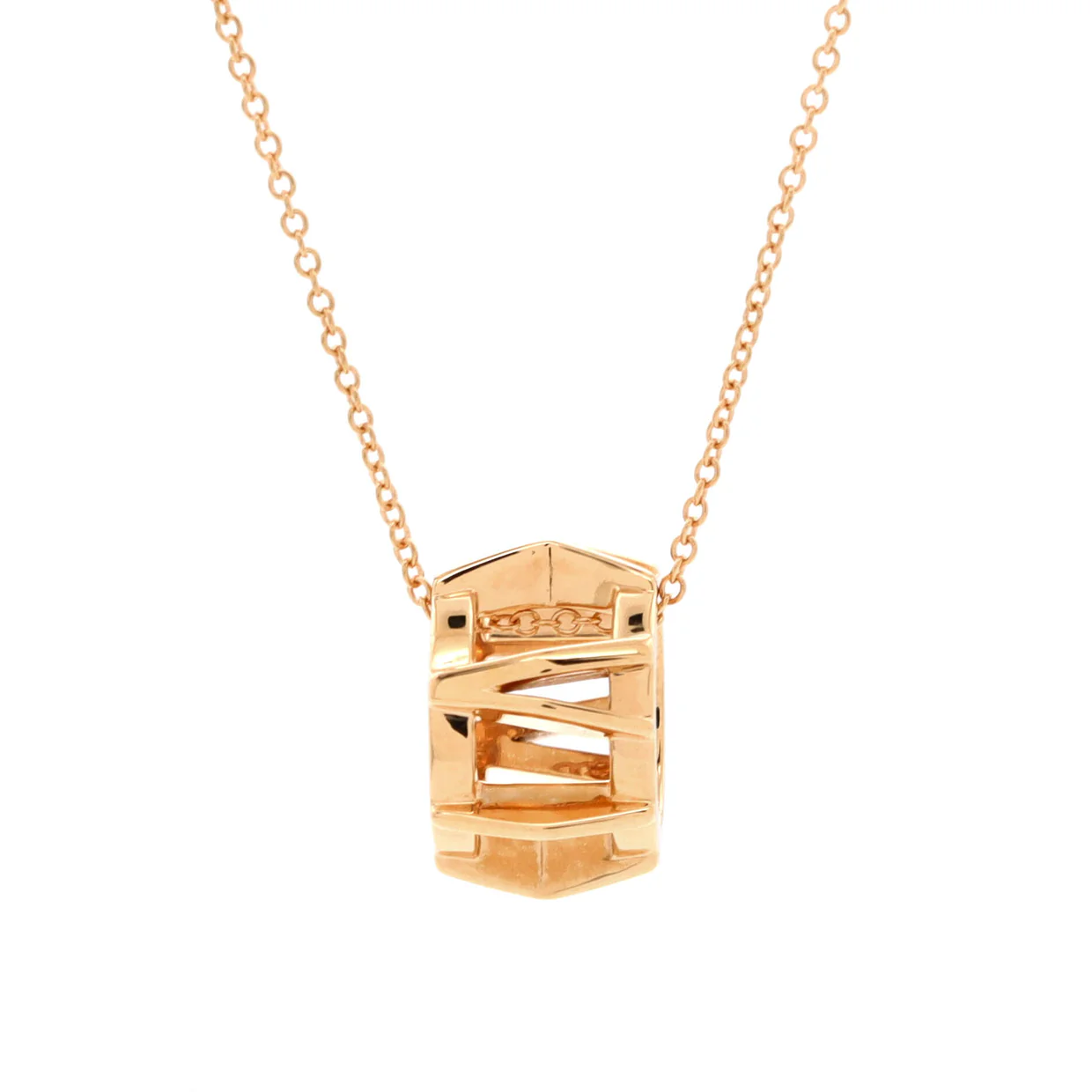 Atlas X Open Pendant Necklace 18K Rose Gold - Deep Luxury