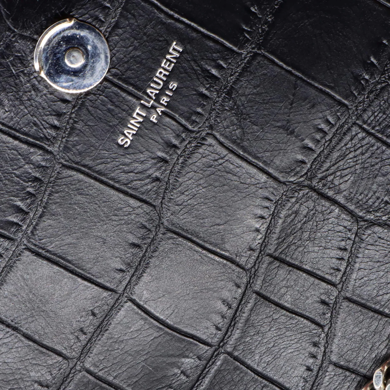 Classic Monogram Tassel Crossbody Bag Crocodile Embossed Leather Small - Deep Luxury