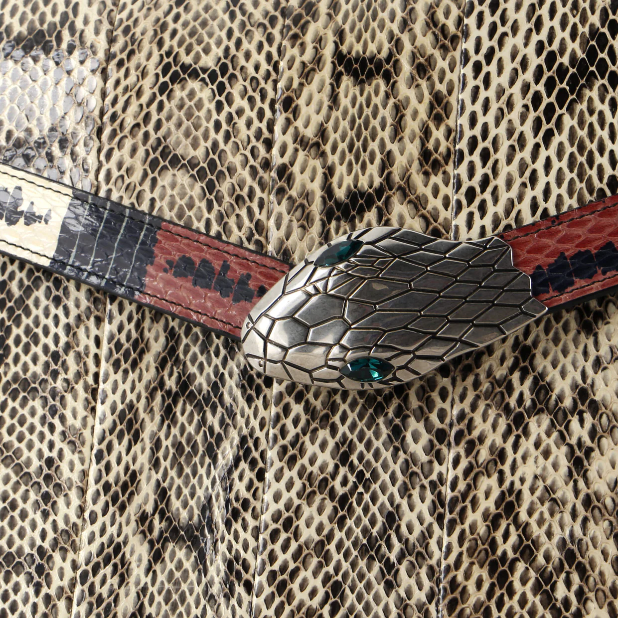 Lilith Top Handle Bag Snakeskin Medium - Deep Luxury