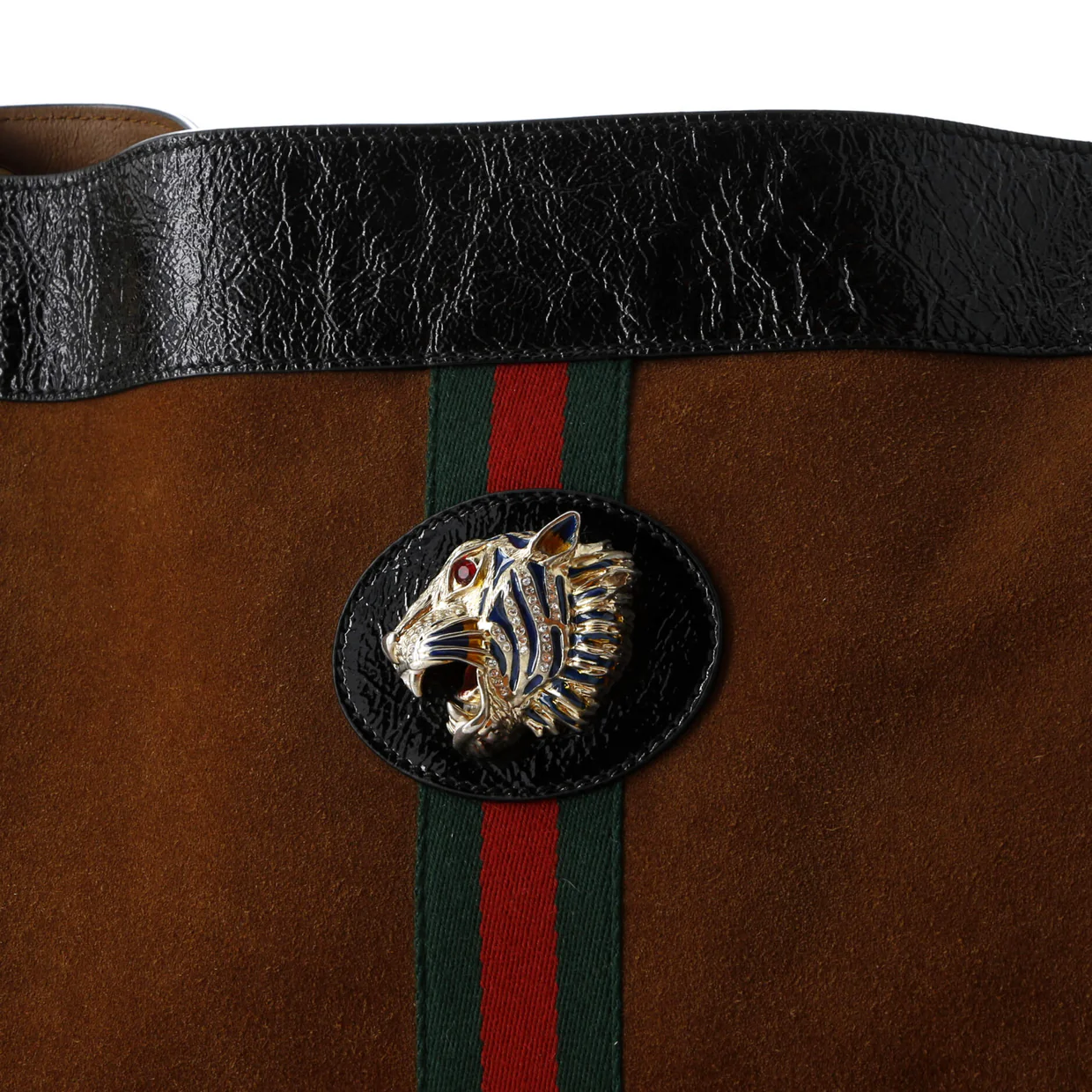 Rajah Chain Tote Suede Large - Deep Luxury