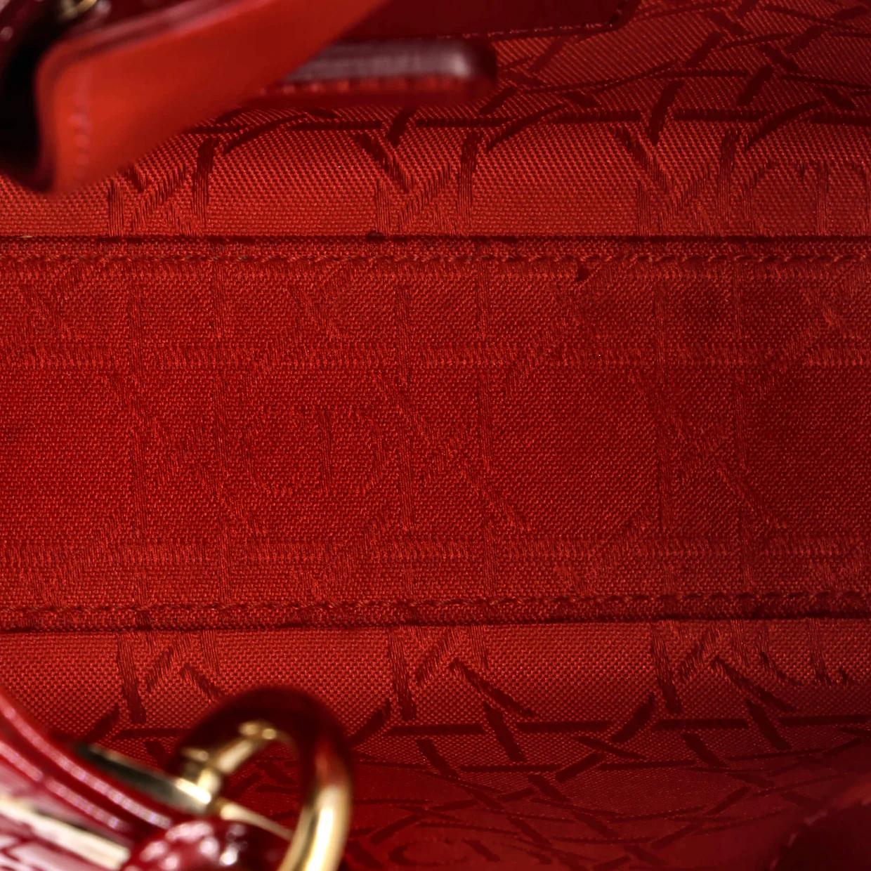 Lady Dior Chain Bag Cannage Quilt Patent Mini - Deep Luxury