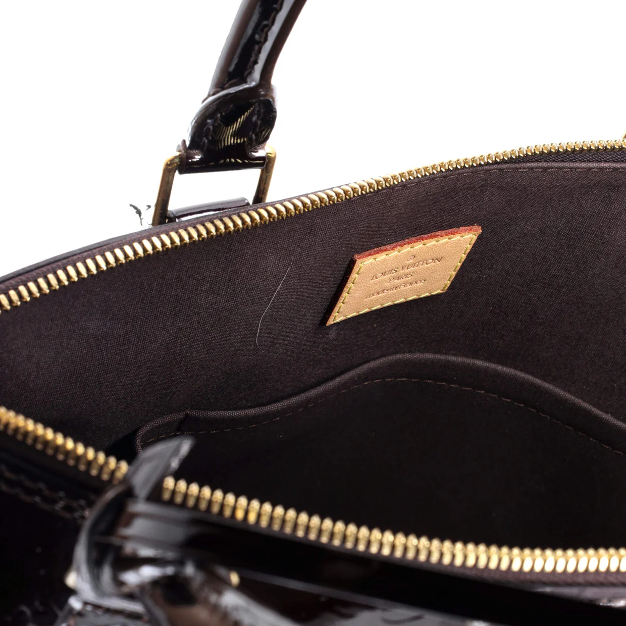 Alma Handbag Monogram Vernis GM - Deep Luxury